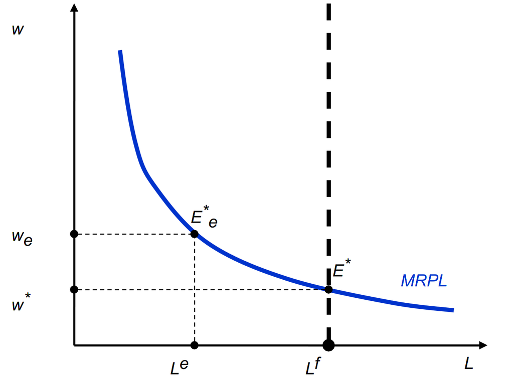 Равновесие на рынке труда при эффективной заработной плате